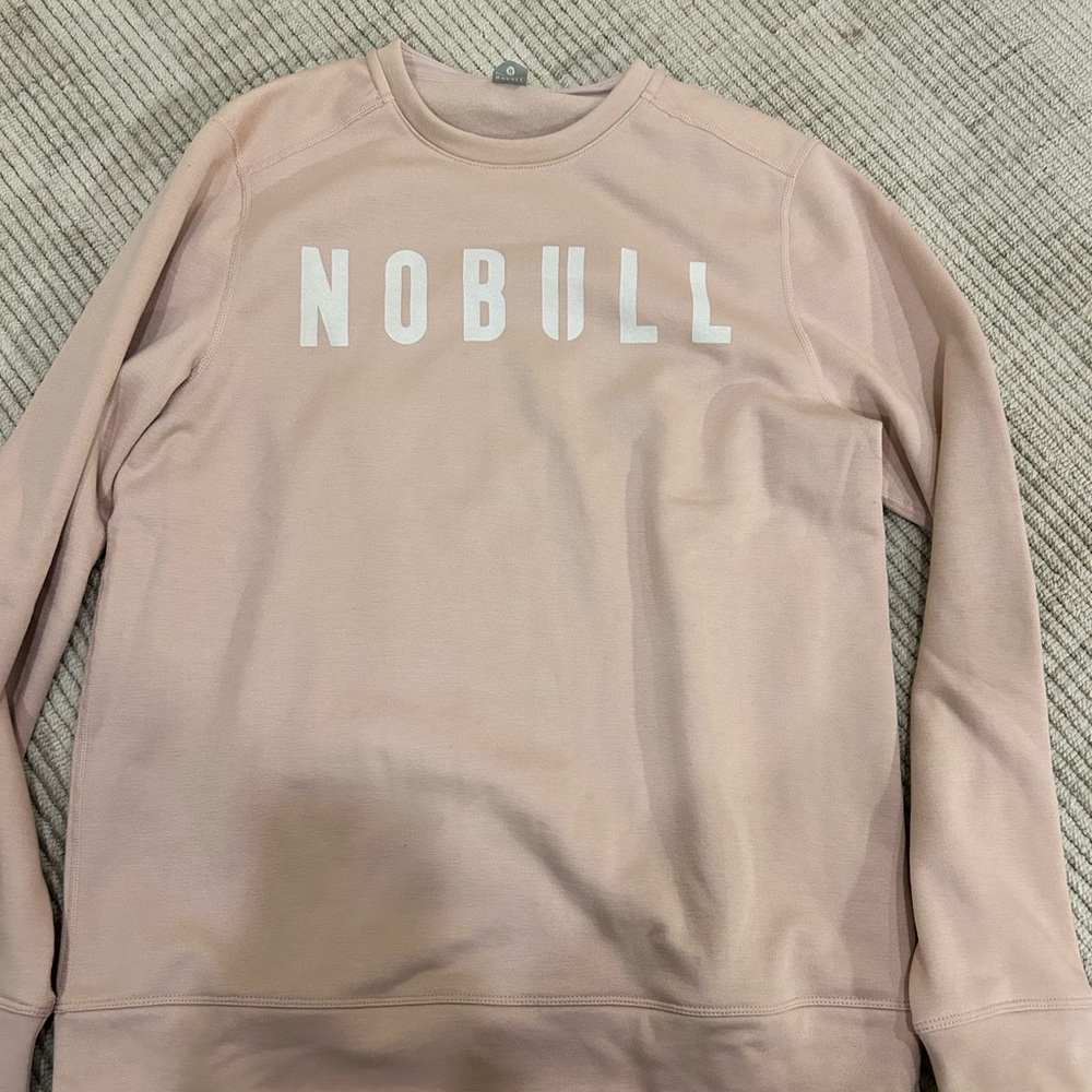 NOBULL Men's Light Pink Crewneck Sweater